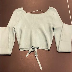 Light blue crop sweater